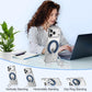 Metal Magnetic Ring Phone Holder  Blue Kickstand Folding Desk Stand  - ONXW218 2568-7