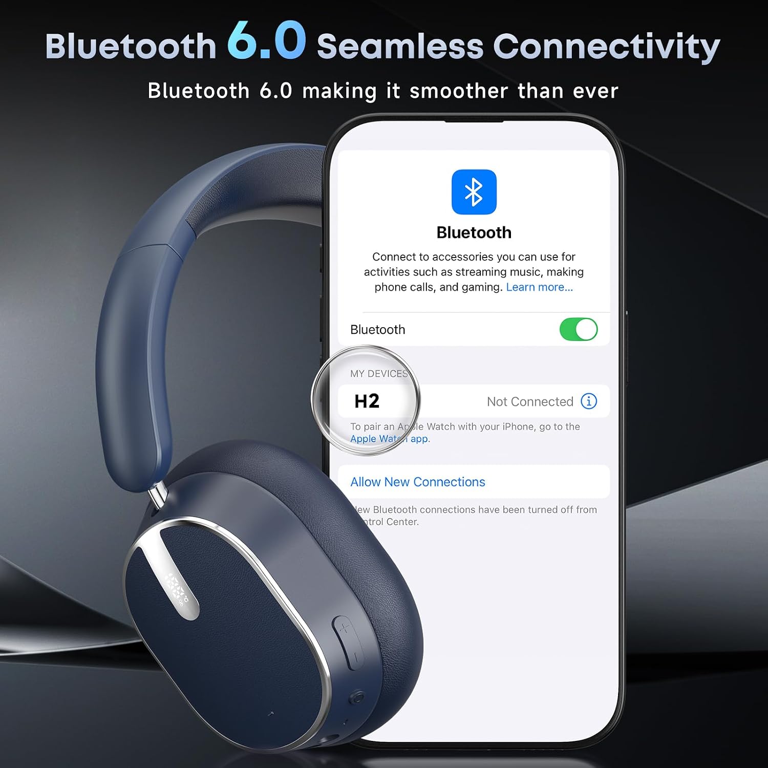 Wireless Headphones Foldable Headset w Mic Earphones Earbuds  - ONXW140 2489-9