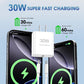 3 Pack 30 Fast Home Charger PD Type-C 3 Pack 6ft USB-C Cable Quick Power Adapter  - ONXW232 2588-2