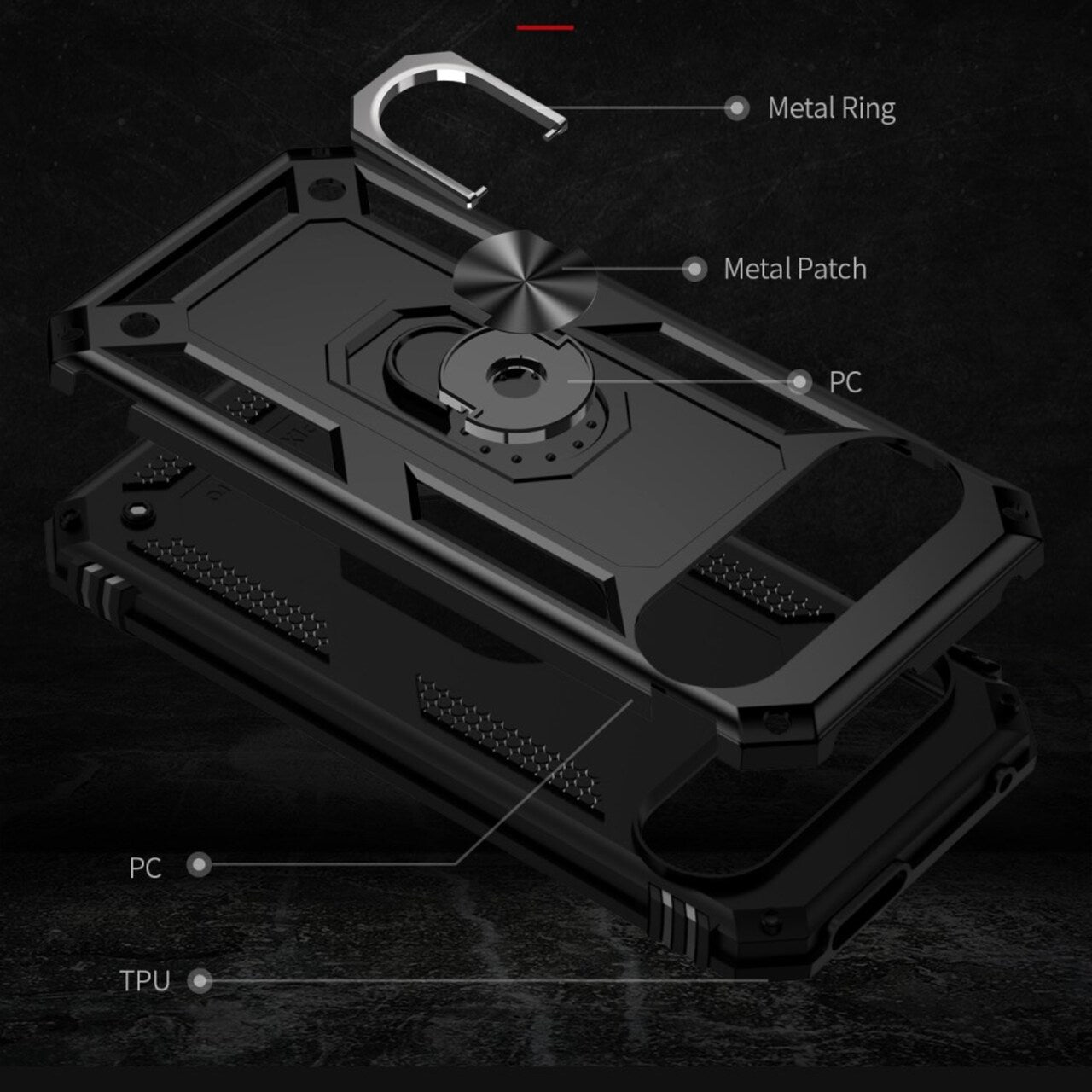 Case Belt Clip Holster Swivel Metal Ring Cover Kickstand Armor  - ONV97 2238-7