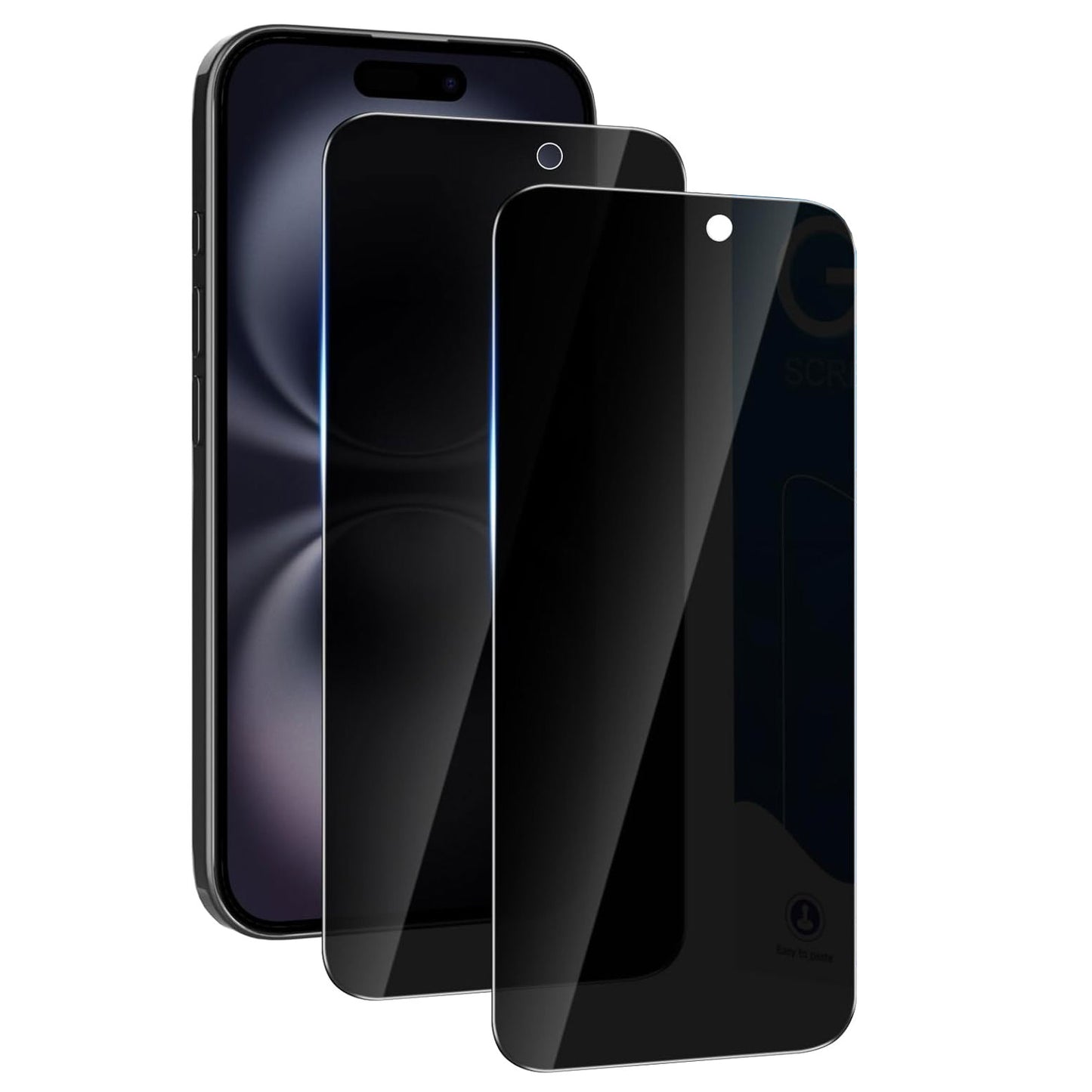 2 Pack Privacy Screen Protector Tempered Glass Curved Anti-Spy Anti-Peep 3D Edge  - ON2SP07 2153-1