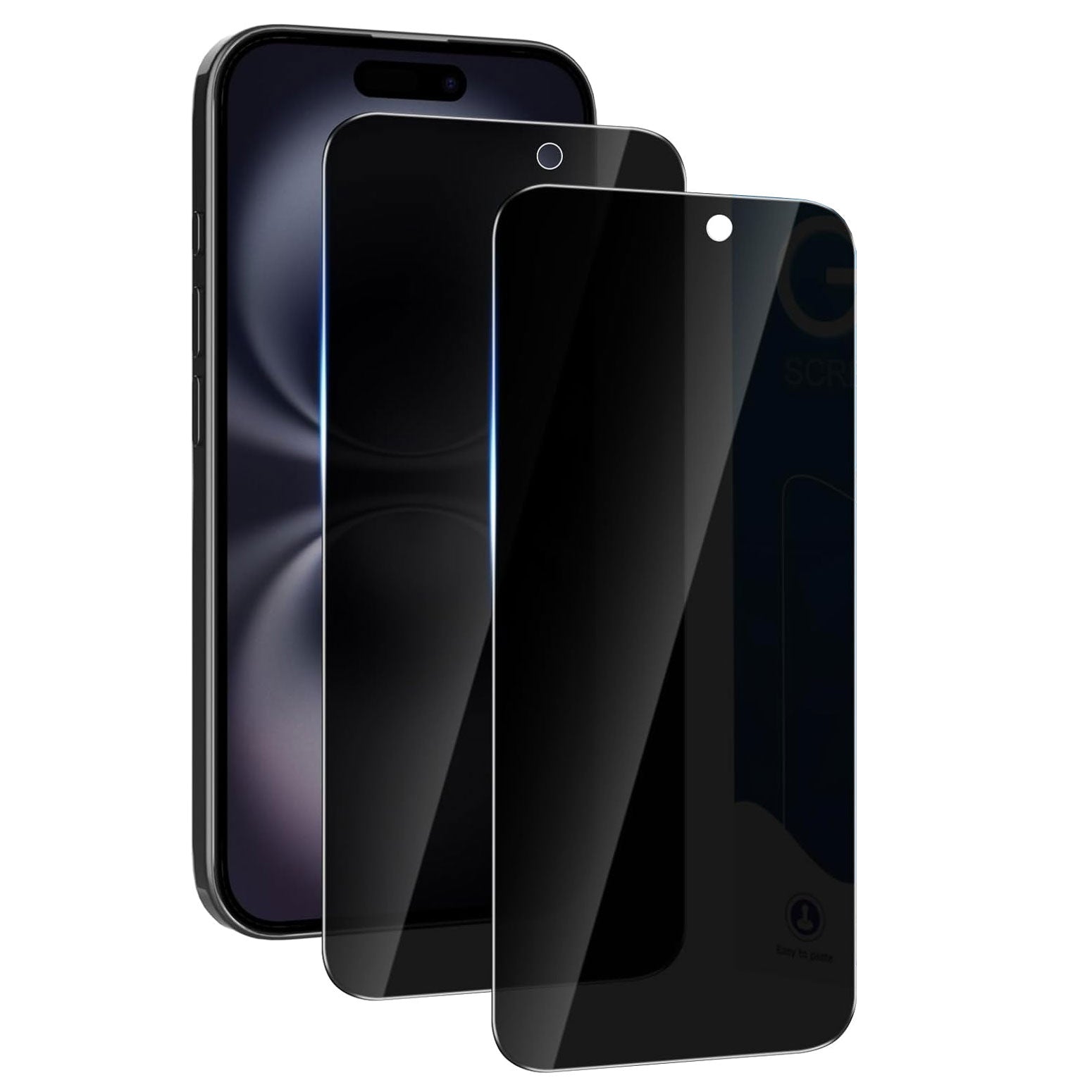 2 Pack Privacy Screen Protector Tempered Glass Curved Anti-Spy Anti-Peep 3D Edge  - ON2SP07 2153-1