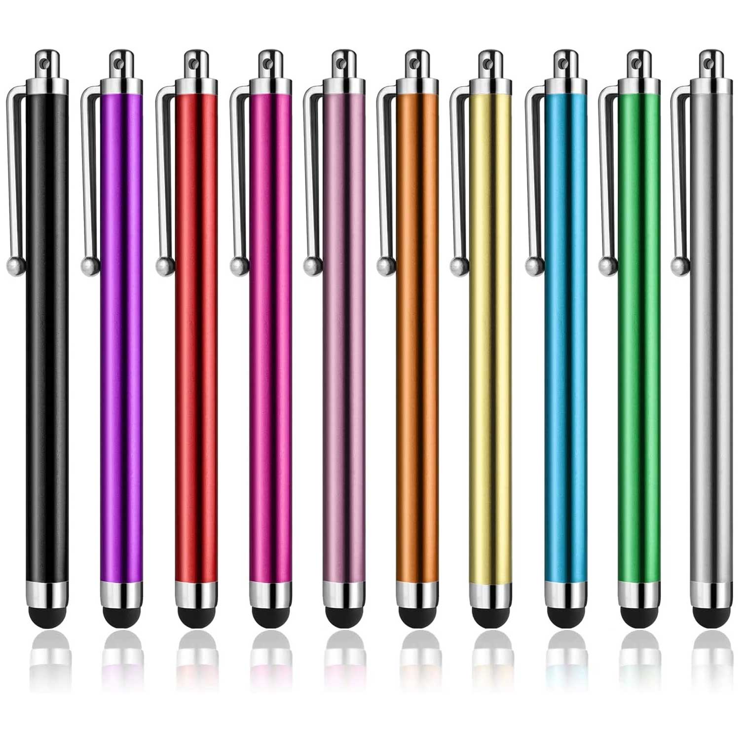 Colorful 10 Pack Stylus Touch Pen Compact Lightweight Rubber  - ONXW270 2631-1