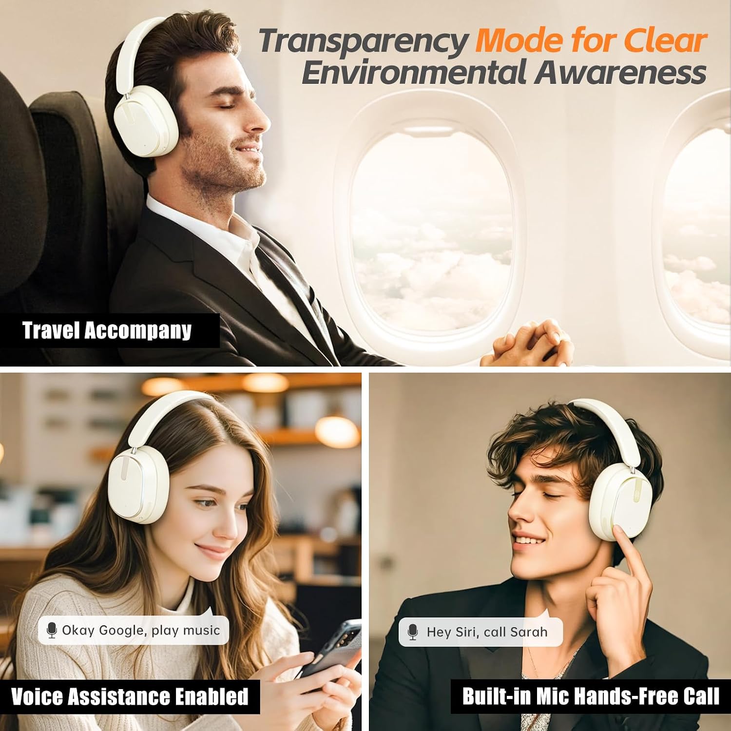 Wireless Headphones Foldable Headset w Mic Earphones Earbuds  - ONXW141 2490-5