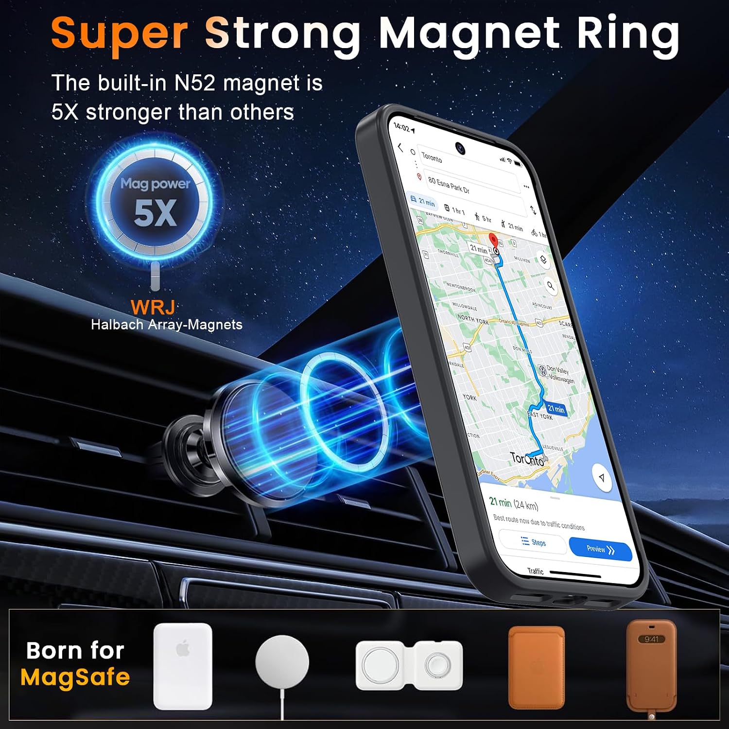 Magnetic Case Cover Armor Drop-Proof Defender Protective  - ONXW173 2522-3