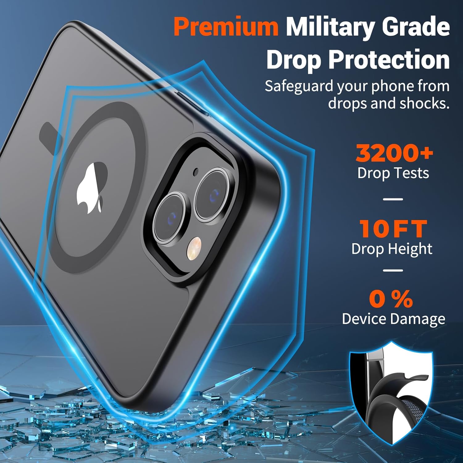 Magnetic Case Cover Armor Drop-Proof Defender Protective  - ONXW96 2438-4