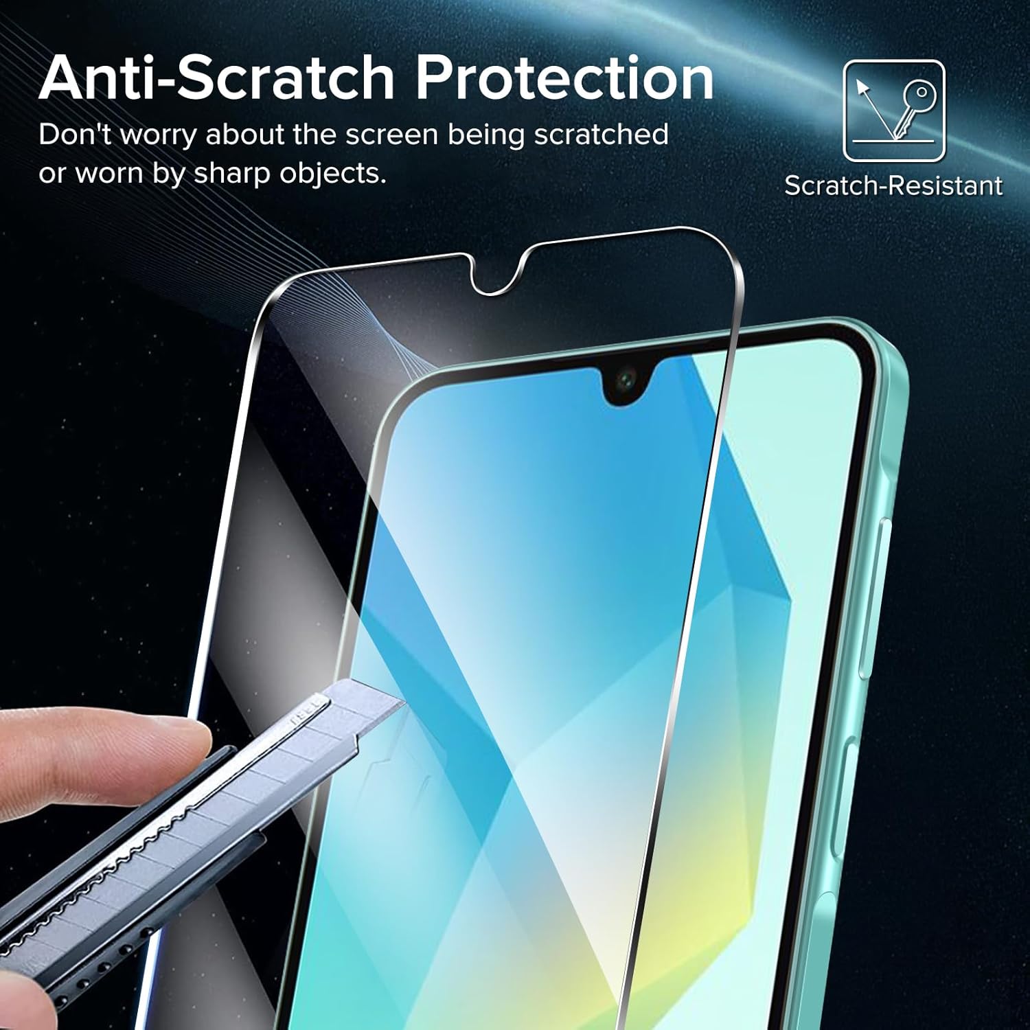 2 Pack Screen Protector Tempered Glass HD Clear Full Cover (Fingerprint Unlock) 9H Hardness  - ON2SP73 2311-2