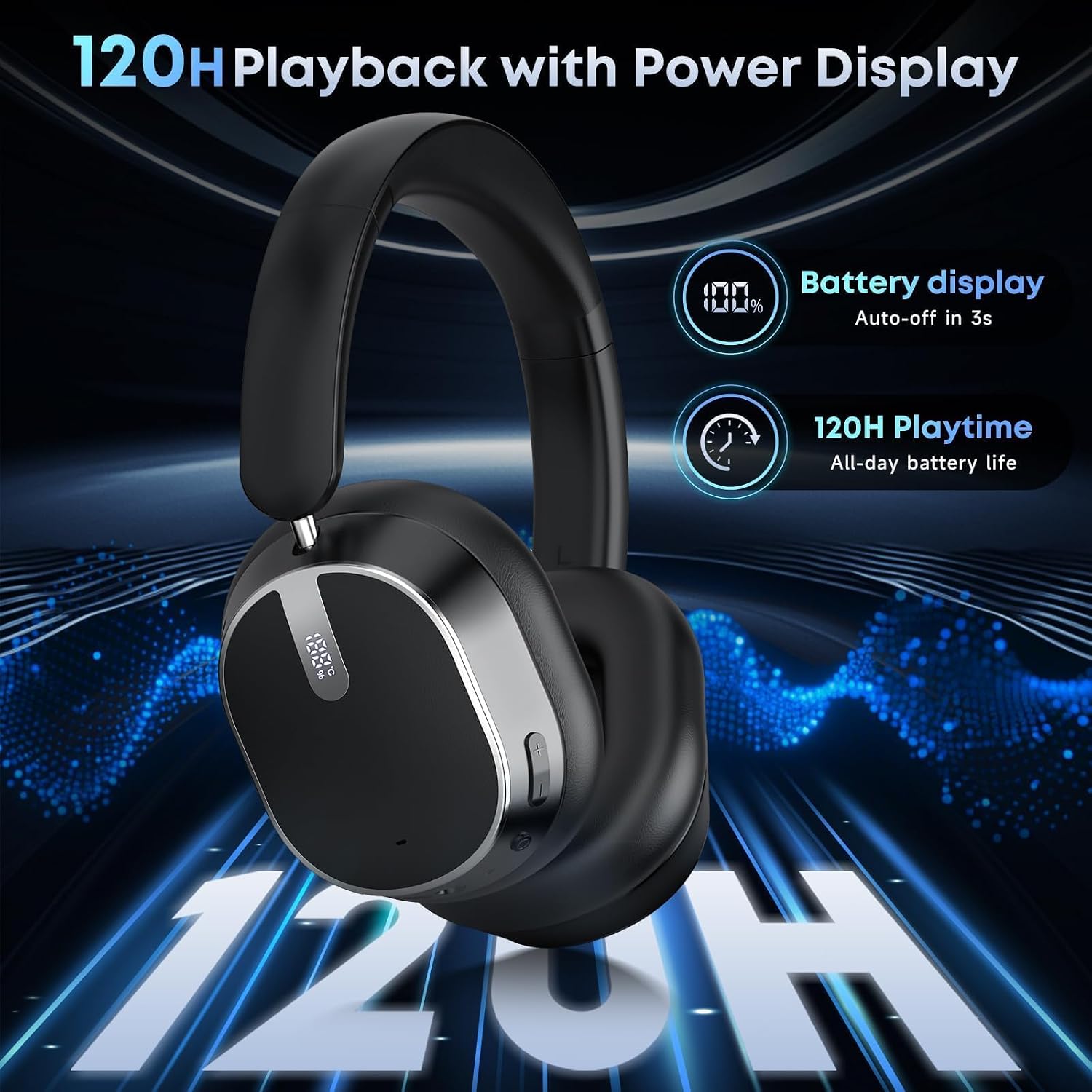 Wireless Headphones Foldable Headset w Mic Earphones Earbuds  - ONXW139 2488-4