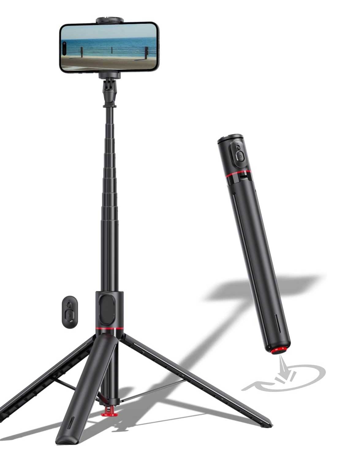 Tripod Selfie Stick Wireless Monopod Remote Shutter Built-in Self-Portrait  - ONV91 2332-1