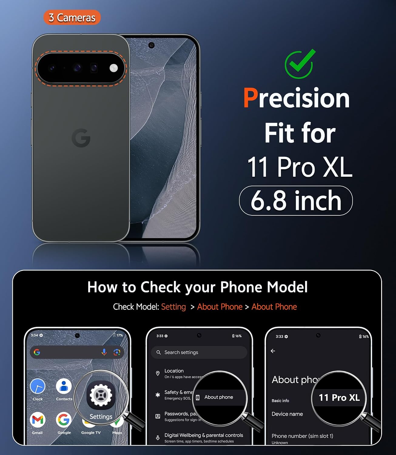 2 Pack Privacy Screen Protector Tempered Glass Anti-Spy Anti-Peep 9H Hardness 3D Edge  - ON2SP94 2455-9