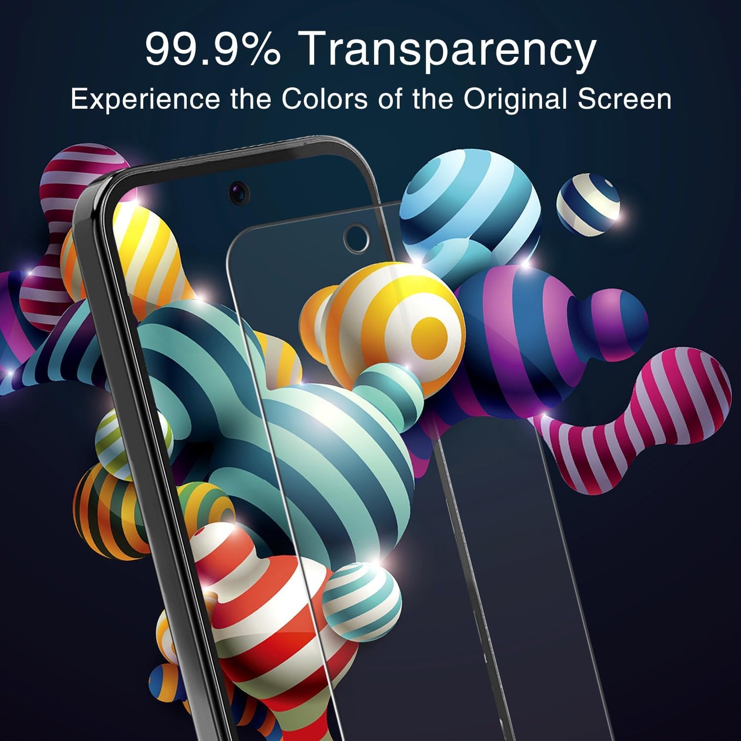 2 Pack Screen Protector Tempered Glass HD Clear Full Cover (Fingerprint Unlock) 9H Hardness  - ON2SP91 2452-5