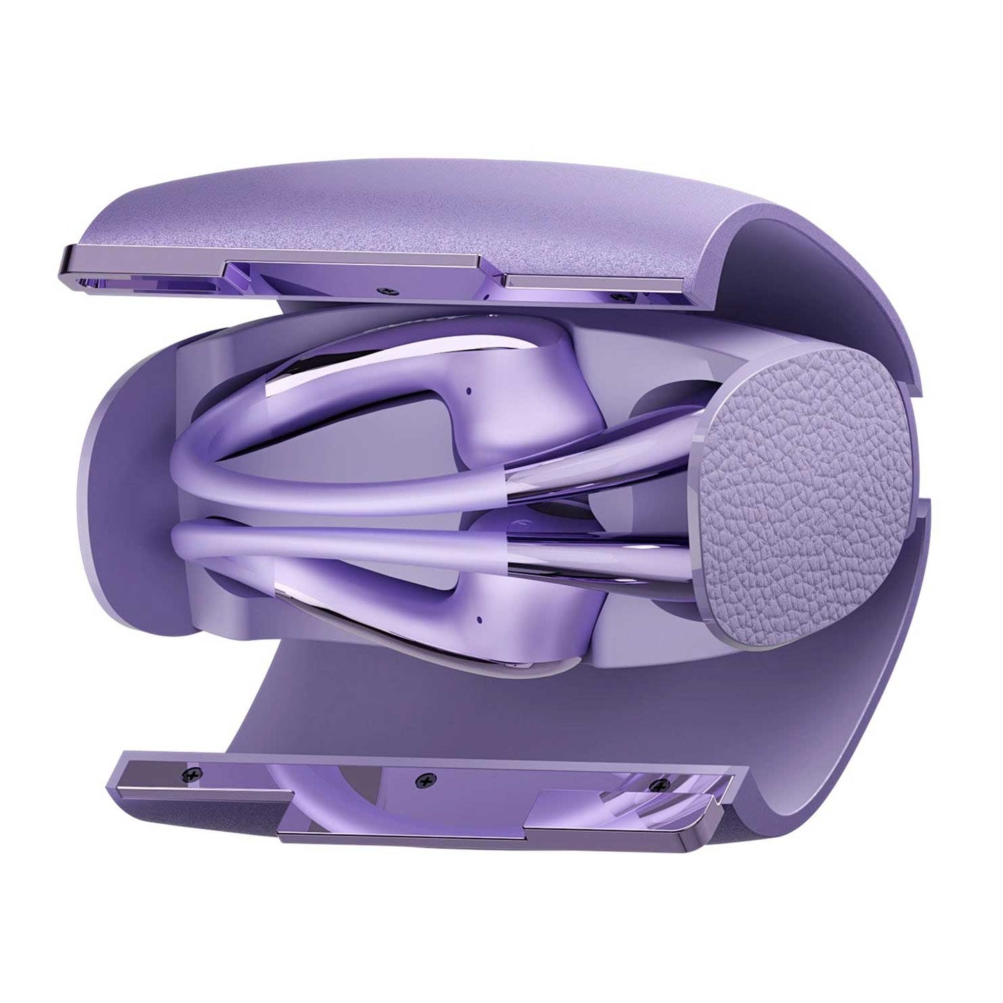 Wireless Ear-hook OWS Earphones Purple Bluetooth Earbuds Over the Ear Headphones  True Stereo Charging Case  Hands-free Mic  - ONY88 2293-4