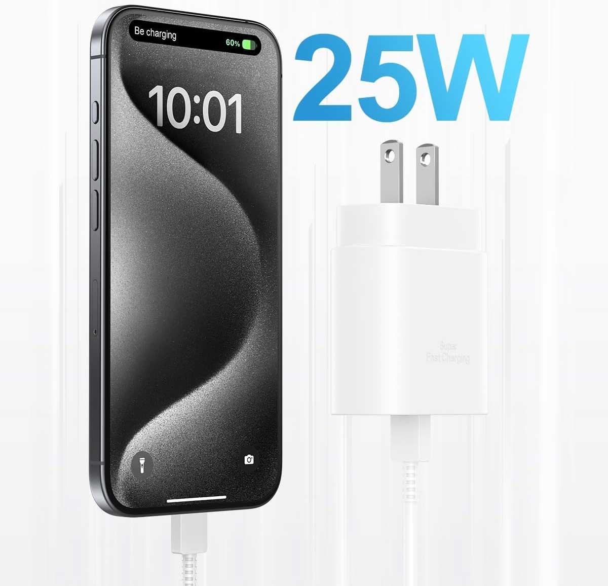 2 Pack 25W Fast Home Charger PD Type-C 6ft and10ft USB-C Cable Quick Power Adapter  - ONXW233 2589-2