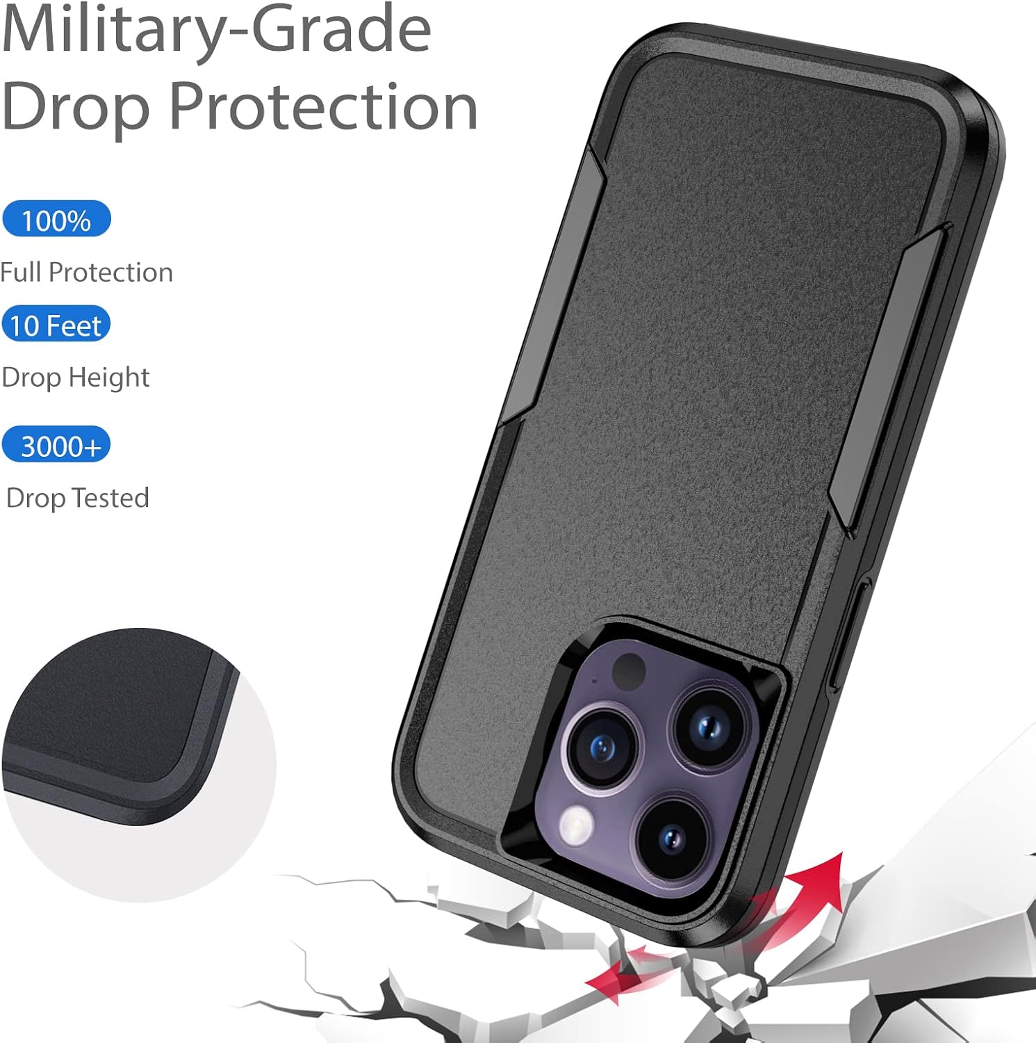 Case Cover Dual Layer Shockproof Non-Slip Armor  - ONXW161 2510-5