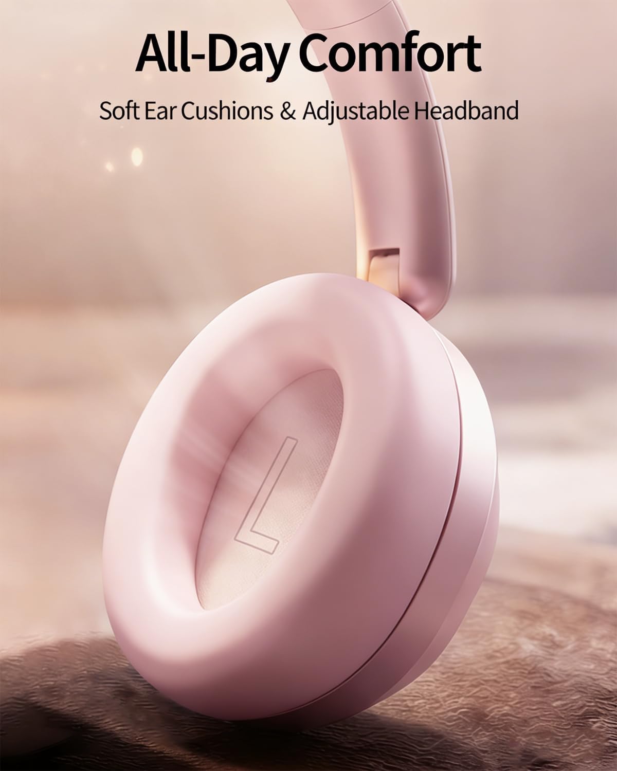 Pink Wireless Headphones Foldable Headset w Mic Earphones Earbuds  - ONXW269 2630-5