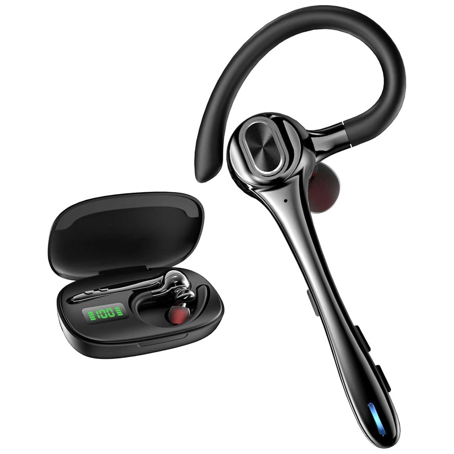 Wireless Earphone Ear-hook Headphone Boom Mic Single Over The Ear Earbud  - ONXW225 2580-1