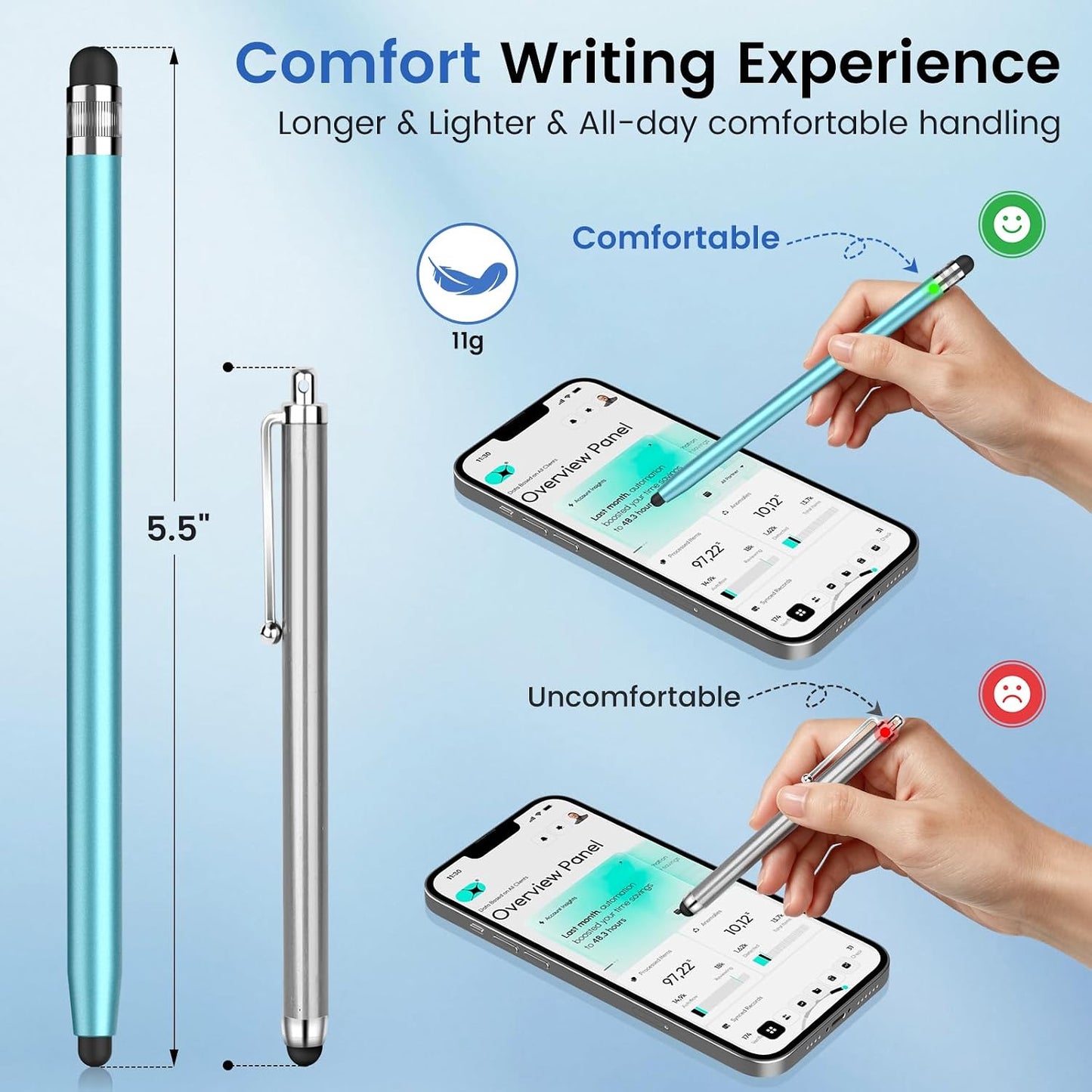 10 PCS Stylus Pen Touch Compact Lightweight Colorful  - ONXW259 2620-3