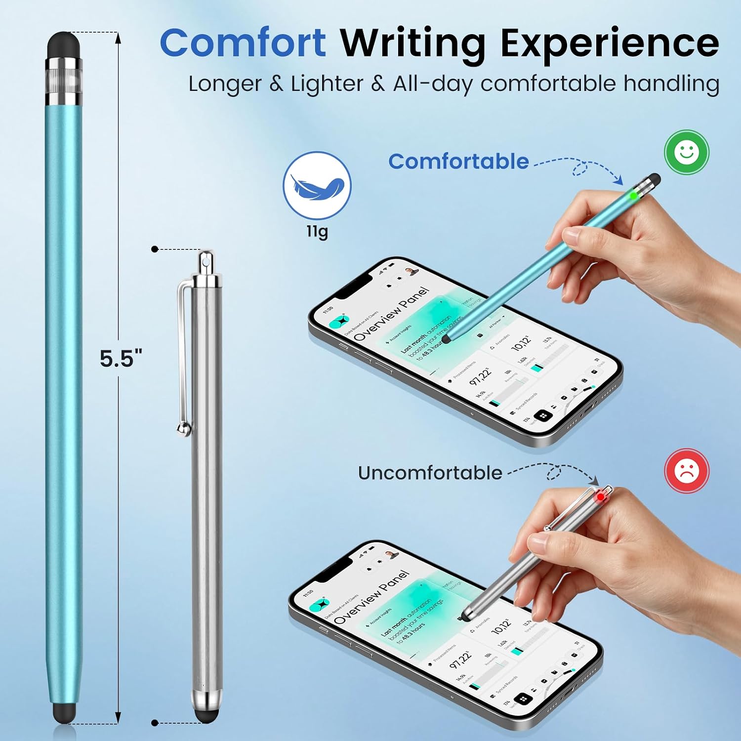 10 PCS Stylus Pen Touch Compact Lightweight Colorful  - ONXW259 2620-3