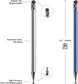 5 Pcs Stylus Touch Screen Pen Silicone Tip Lightweight Alloy Black/White/Rose Gold/Blue/Silver  - ONXW265 2626-2