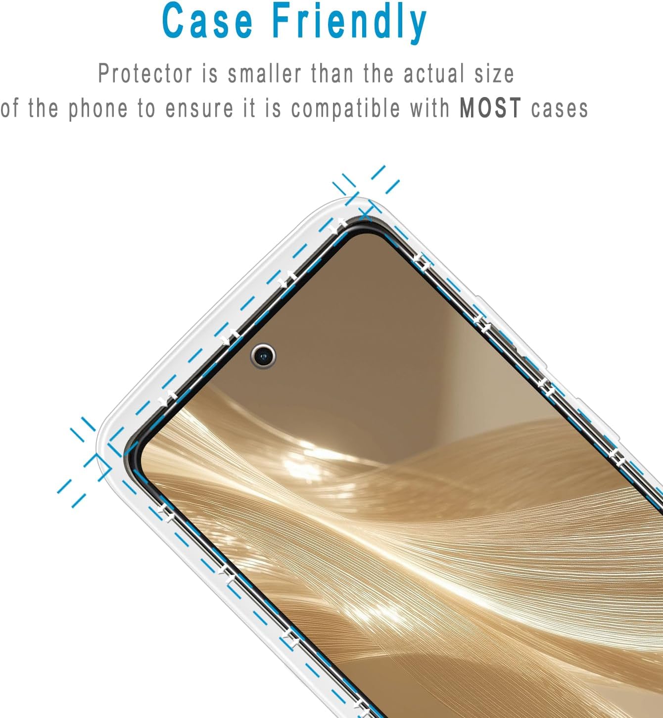 2 Pack Privacy Screen Protector Tempered Glass Anti-Spy Anti-Peep Case Friendly 9H Hardness  - ON2SP68 2302-4