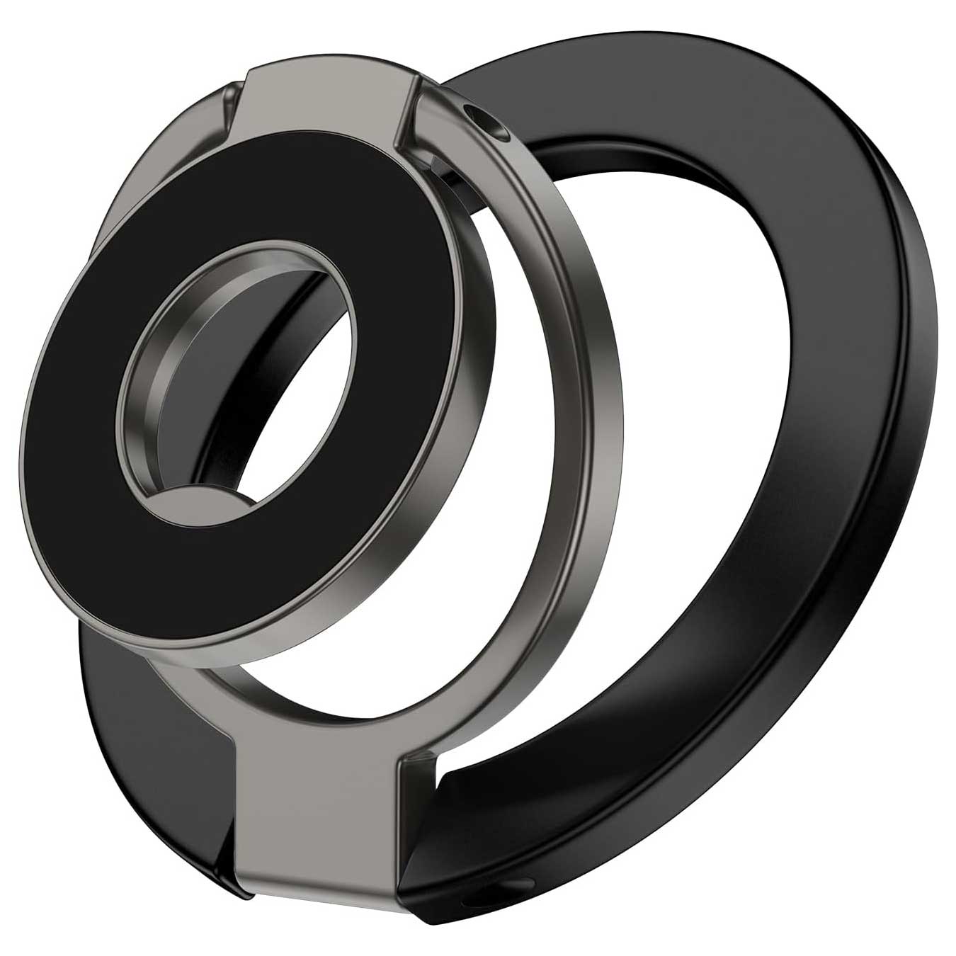 Metal Magnetic Ring Phone Holder  Kickstand Folding  Desk Stand Black  - ONXW215 2565-1