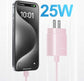  Pink 2 Pack 25W Fast Home Charger PD Type-C 6ft and10ft USB-C Cable Quick Power Adapter  - ONXW235 2591-2