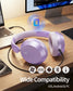 Purple Wireless Headphones  Foldable Headset w Mic Earphones Earbuds  - ONXW268 2629-6