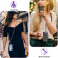 Purple 2 Pack Phone Lanyard  Adjustable Holder 1 Pcs Neck Straps 1 Pcs Wrist Straps For Phone Cases   - ONXW274 2635-5