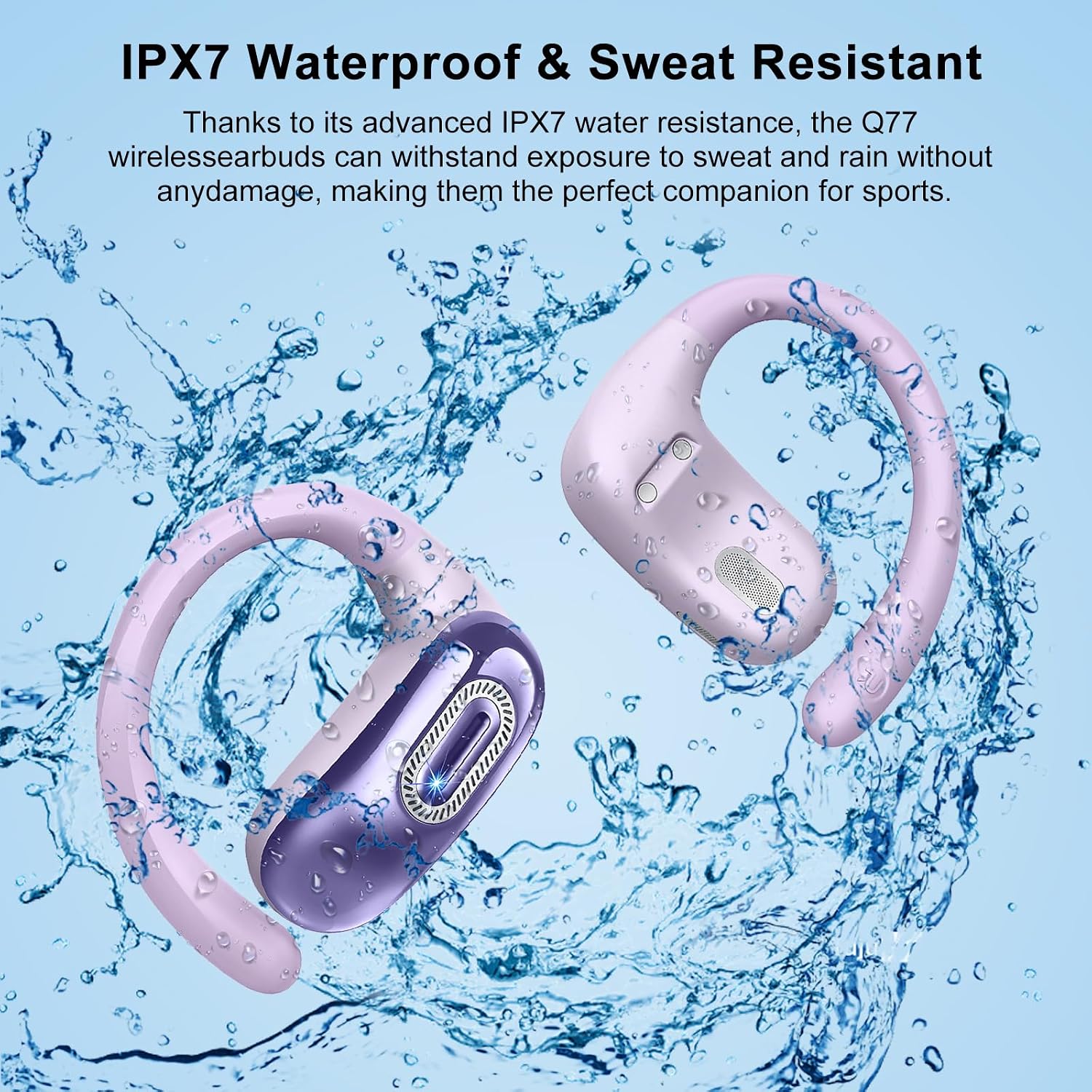 Wireless Ear-hook Open Earphones  Bluetooth Earbuds Over the Ear Headphones True Stereo Charging Case Hands-free  - ONXW224 2579-4