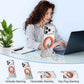 Metal Magnetic Ring Phone Holder  Orange Kickstand Folding Desk Stand  - ONXW219 2569-7