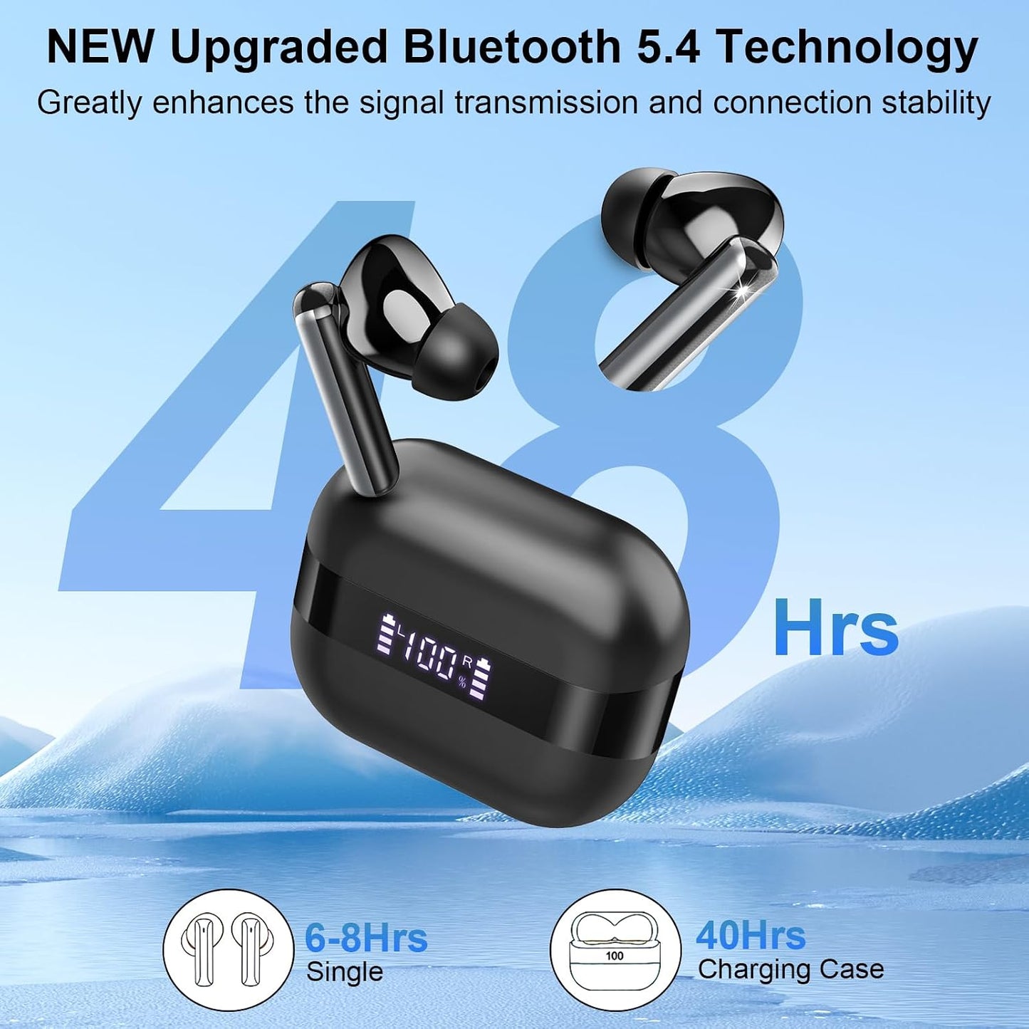 TWS Earphones Wireless Earbuds Headphone True Stereo Headset  - ONXW144 2493-3