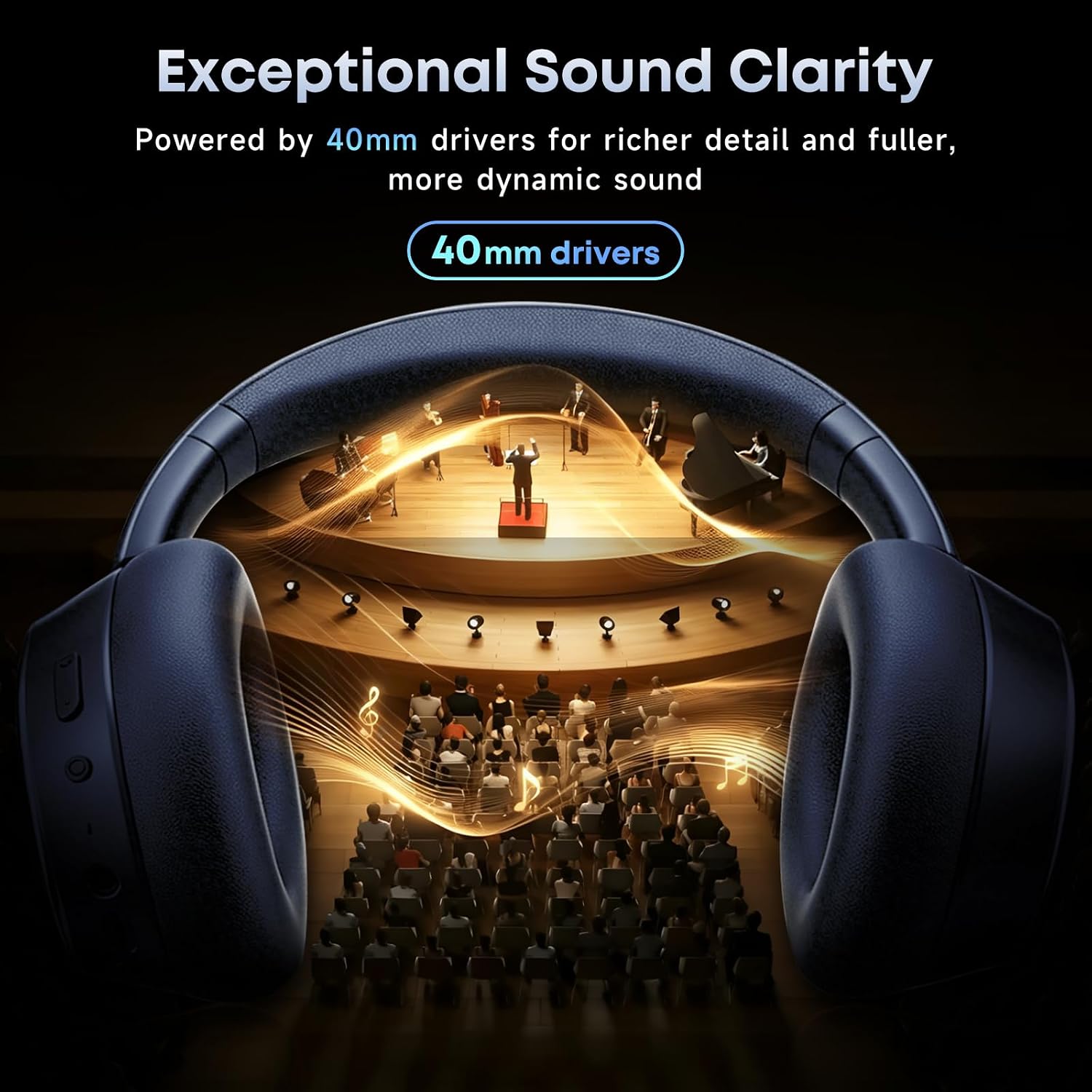 Wireless Headphones Foldable Headset w Mic Earphones Earbuds  - ONXW140 2489-6