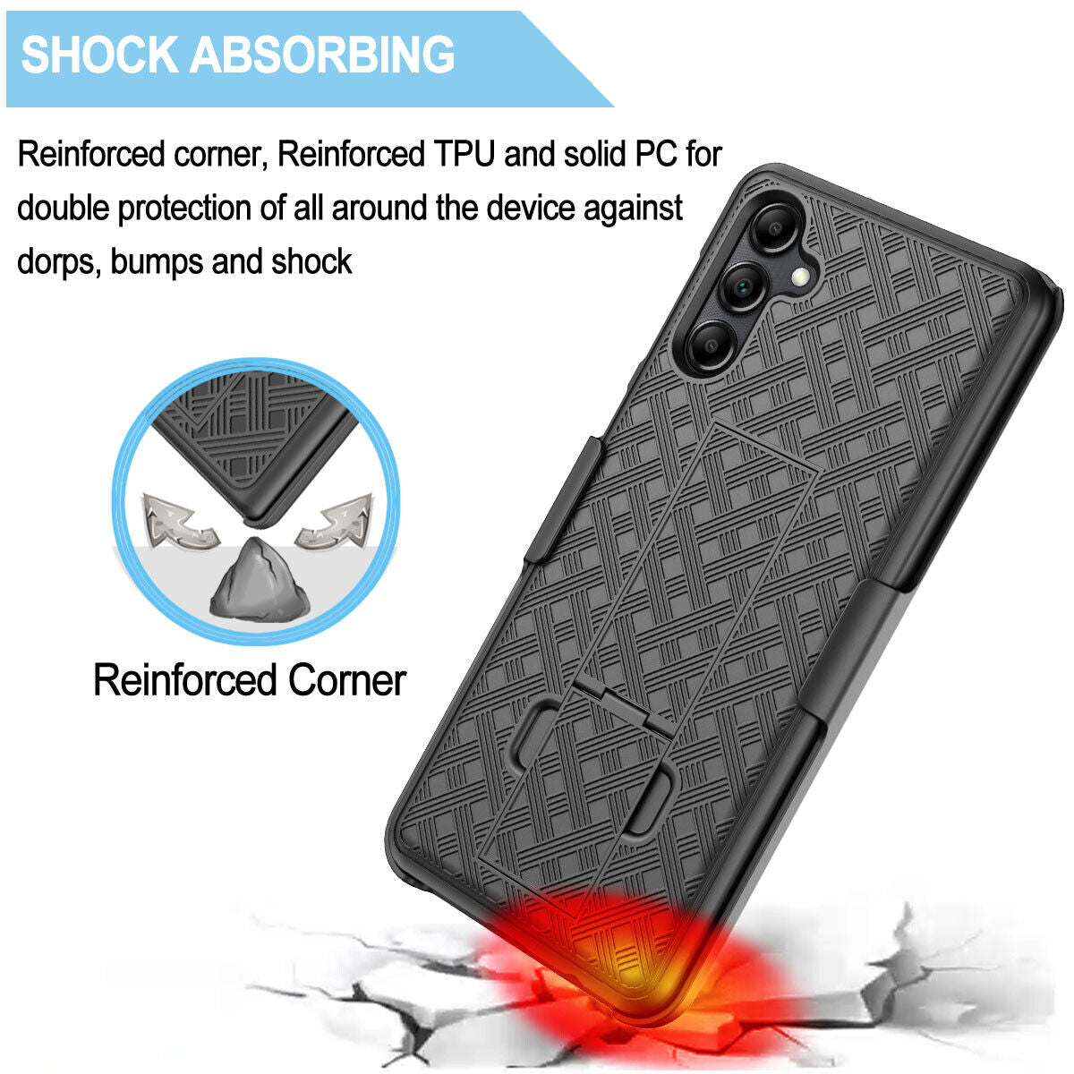  Case Belt Clip  Holster Swivel Cover Kickstand Armor  - ONE99 2094-4