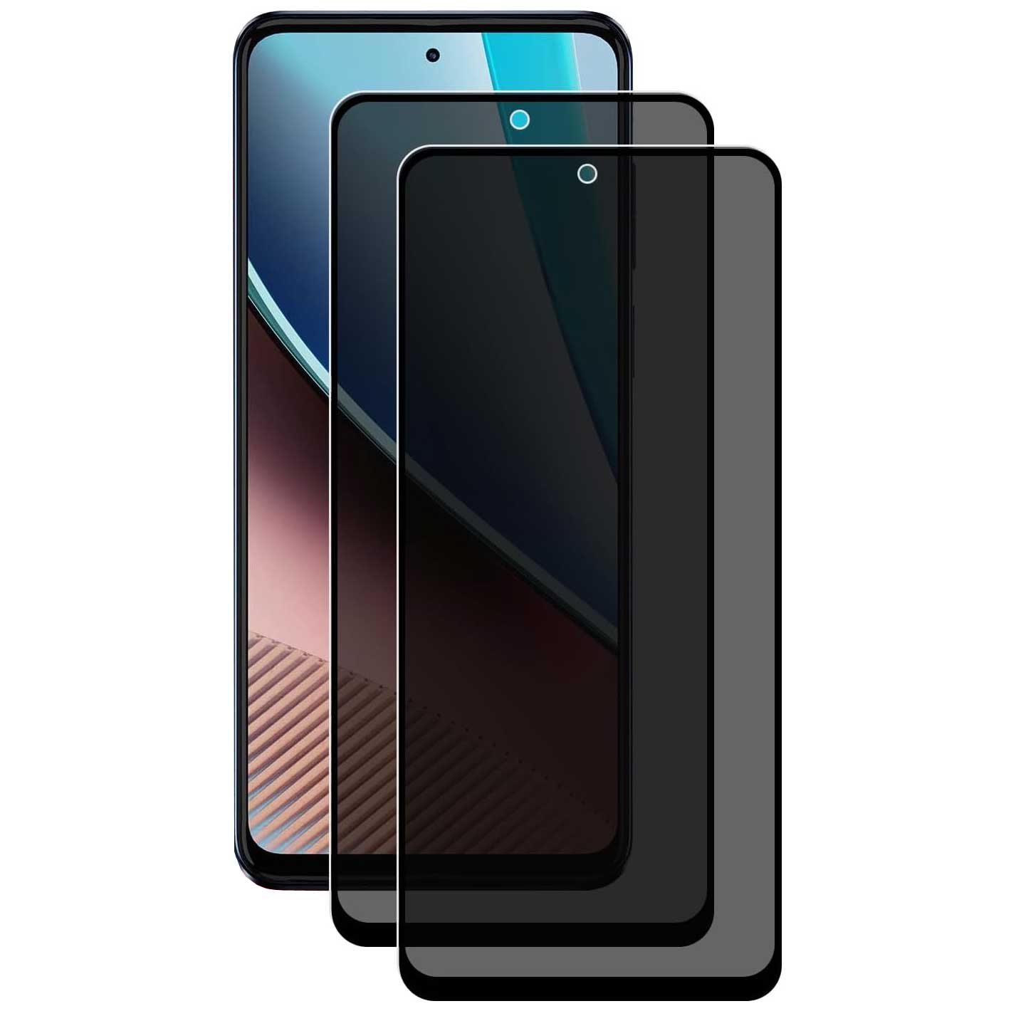 2 Pack Privacy Screen Protector Tempered Glass Anti-Spy Anti-Peep Case Friendly 9H Hardness  - ON2SP70 2308-1