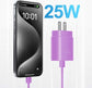 Purple 2 Pack 25W Fast Home Charger PD Type-C 6ft and10ft USB-C Cable Quick Power Adapter  - ONXW234 2590-2
