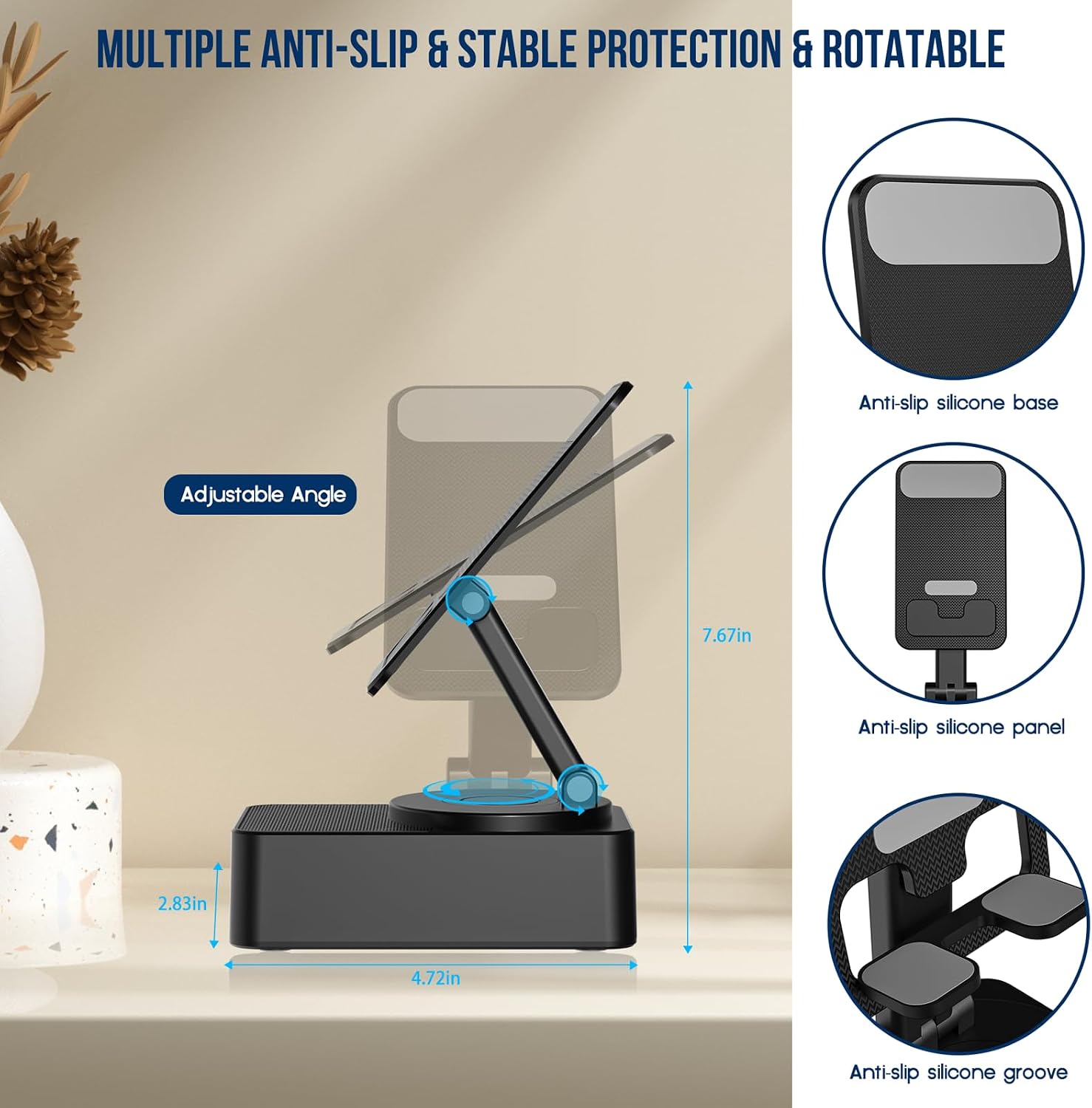 Wireless Speaker Desk Stand Audio Foldable Multimedia LED Lights  - ONXW17 2353-3