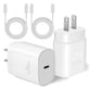 2 Pack 25W Fast Home Charger PD Type-C 6ft and10ft USB-C Cable Quick Power Adapter  - ONXW233 2589-1