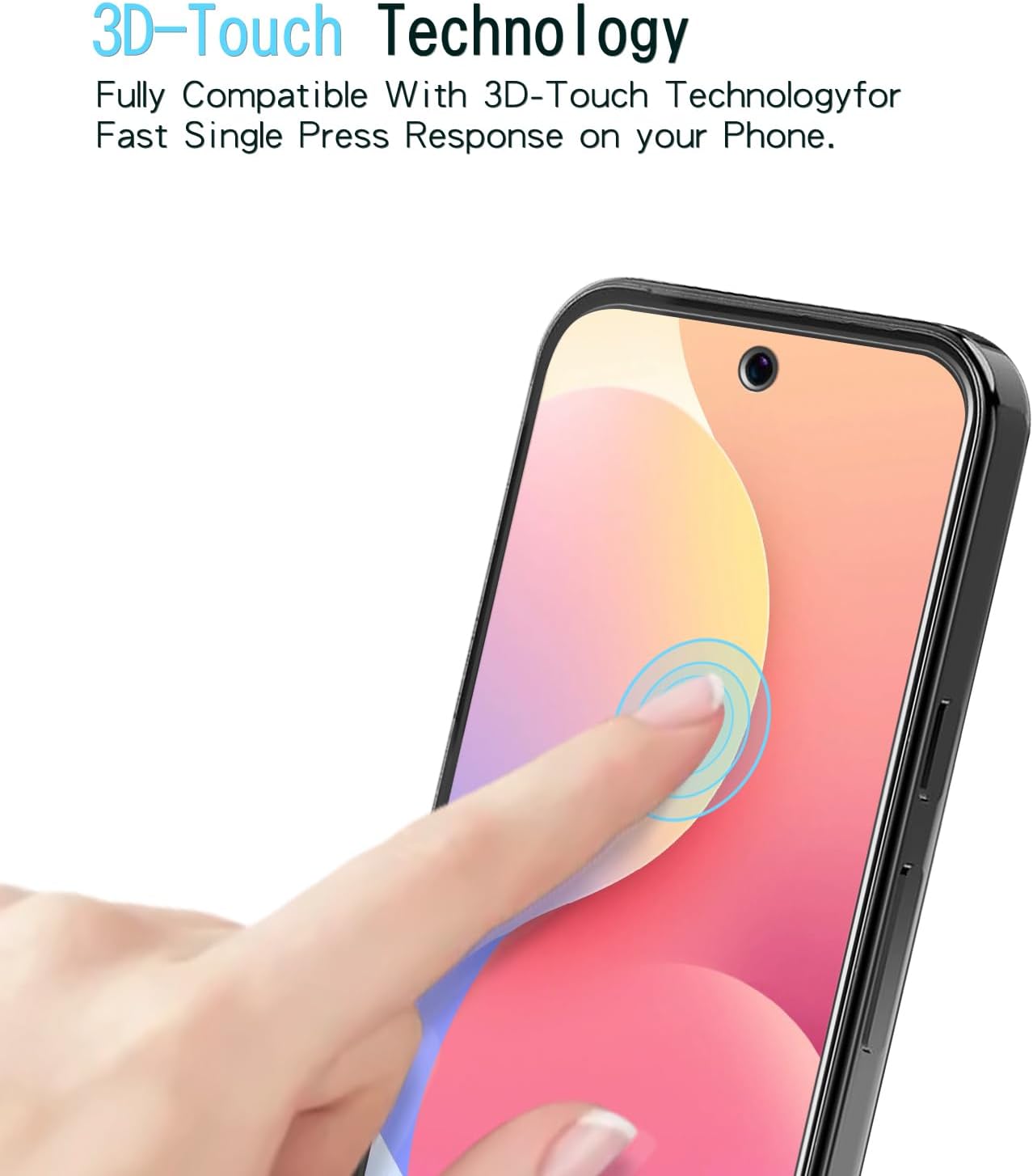 2 Pack Screen Protector Tempered Glass HD Clear Full Cover (Fingerprint Unlock) 9H Hardness  - ON2SP91 2452-3