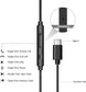 2 Pack TYPE-C Earphones  USB-C Earbuds Headphone w Mic Headset Earpieces  - ONXW203 2553-4