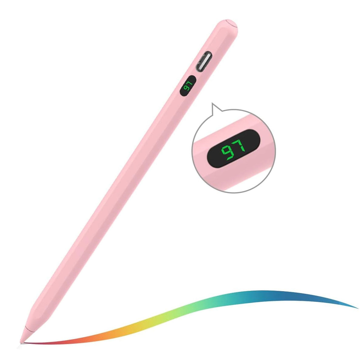 Active Digital Display Stylus Touch Pen Pink Capacitive Rechargeable Palm Rejection  - ONV63 2100-1