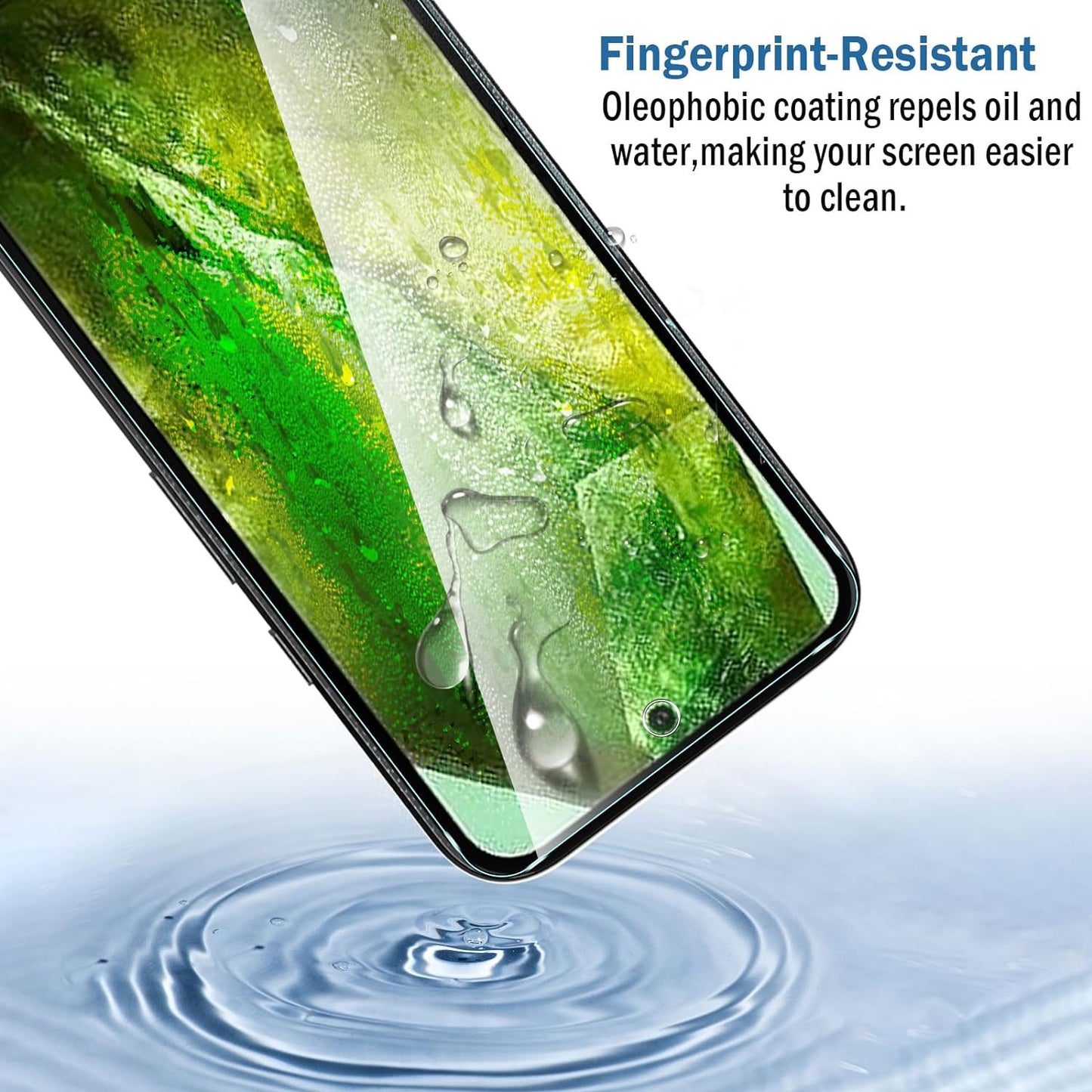 2 Pack Screen Protector Tempered Glass HD Clear Full Cover (Fingerprint Unlock) 9H Hardness  - ON2V71 2110-3