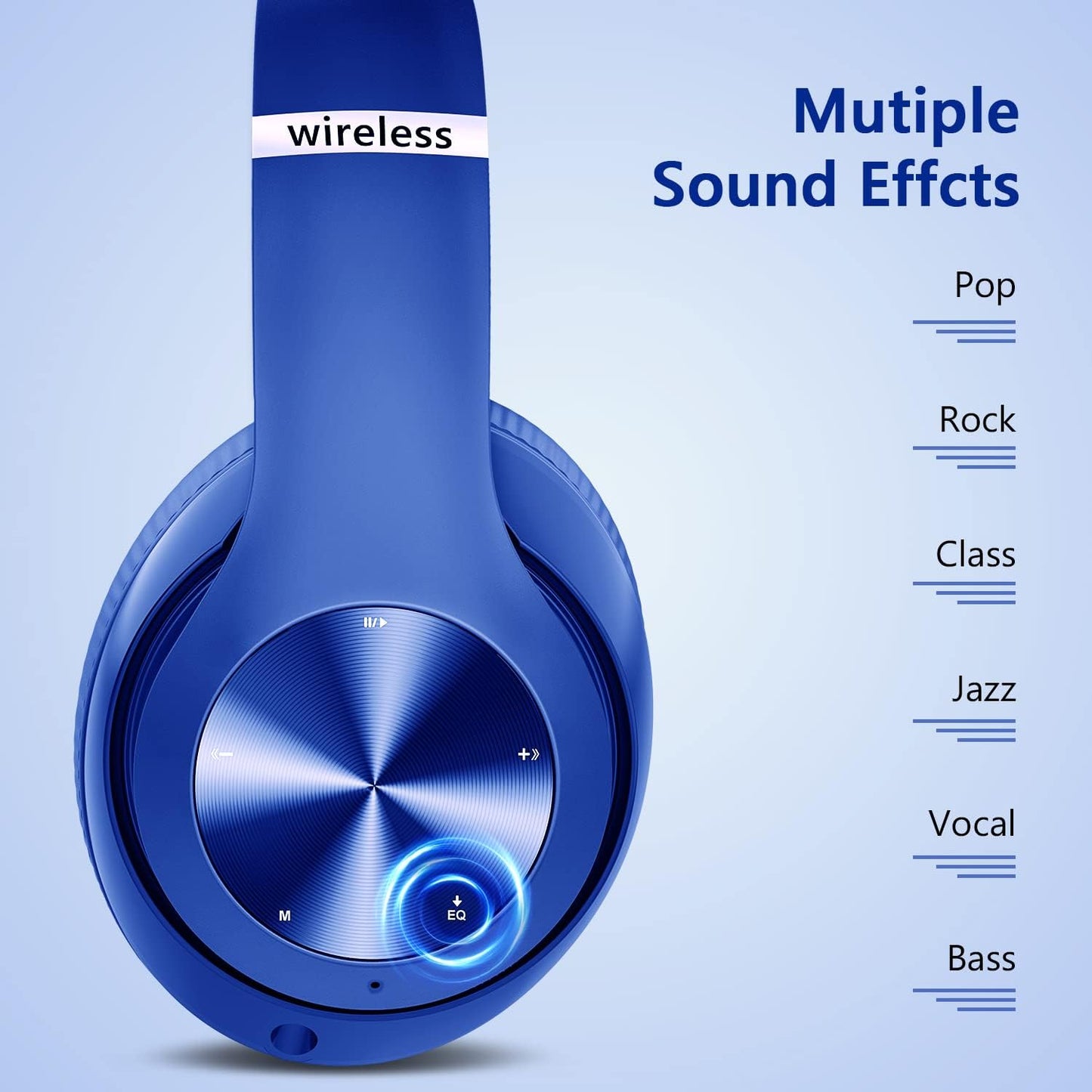 Wireless Headphones Foldable Headset w Mic Earphones Earbuds  - ONXW131 2480-6