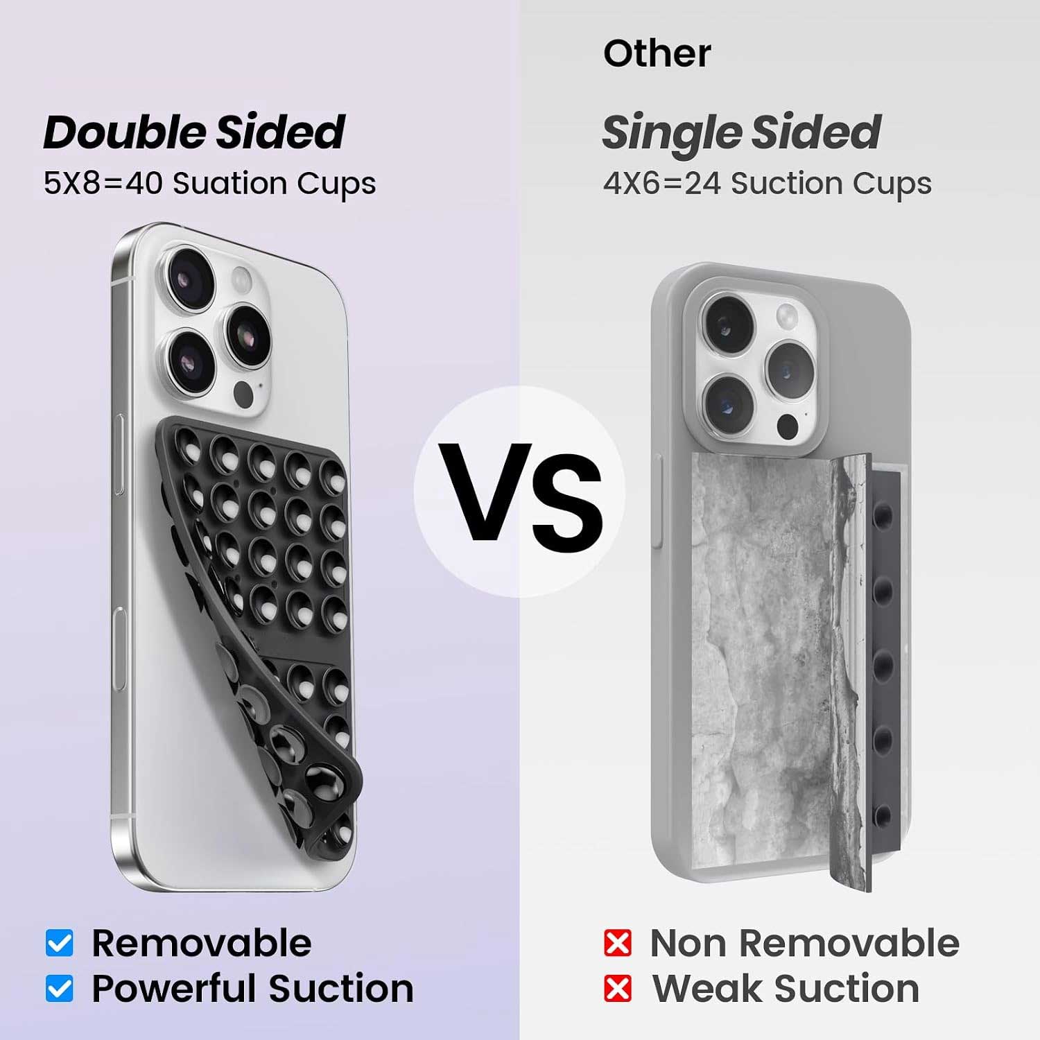 Purple Suction Holder Non-Slip Double Sided For Glass Desktop Tile For Window Windshield  - ONXW264 2625-2