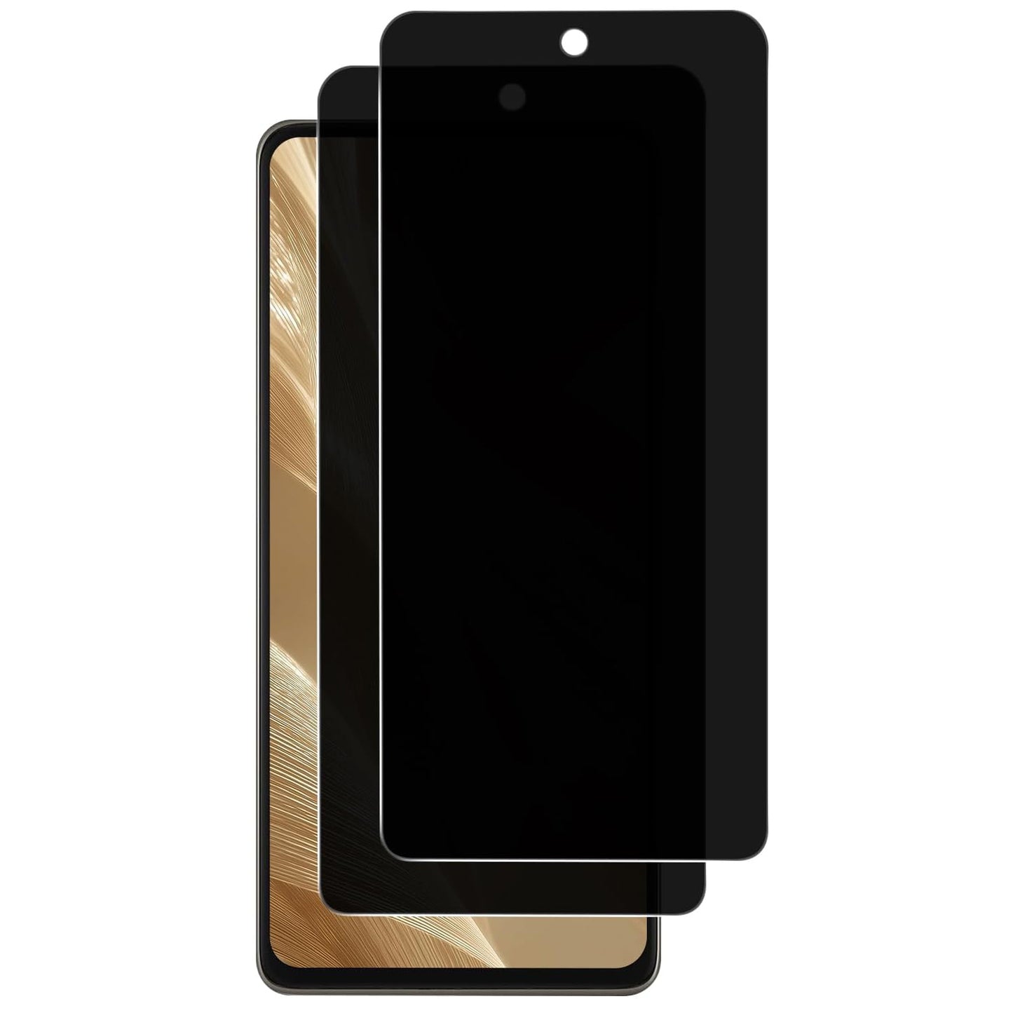 2 Pack Privacy Screen Protector Tempered Glass Anti-Spy Anti-Peep Case Friendly 9H Hardness  - ON2SP68 2302-1