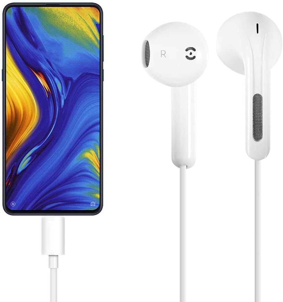 2 Pack TYPE-C Earphones  USB-C Earbuds Headphone w Mic Headset Earpieces  - ONXW203 2553-5