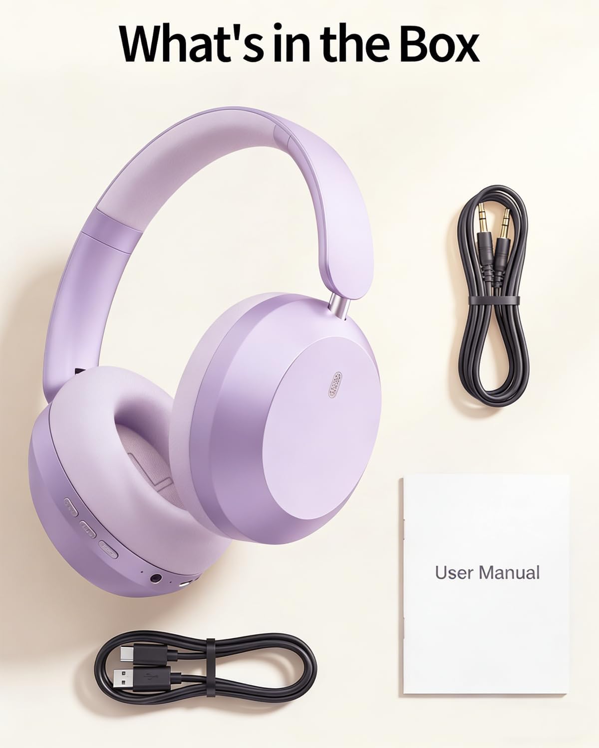 Purple Wireless Headphones  Foldable Headset w Mic Earphones Earbuds  - ONXW268 2629-7