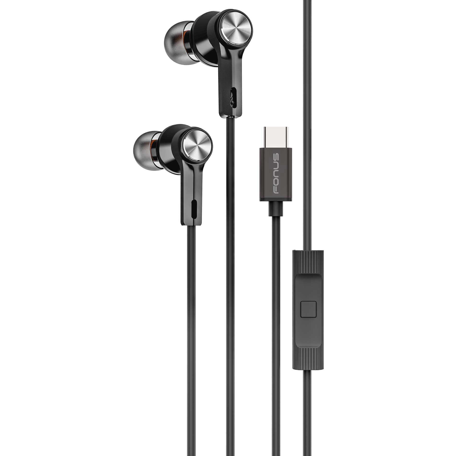 Wired TYPE-C Earphones USB-C Earbuds Magnetic Headphone w Mic Headset Earpieces  - ONC89 2574-1