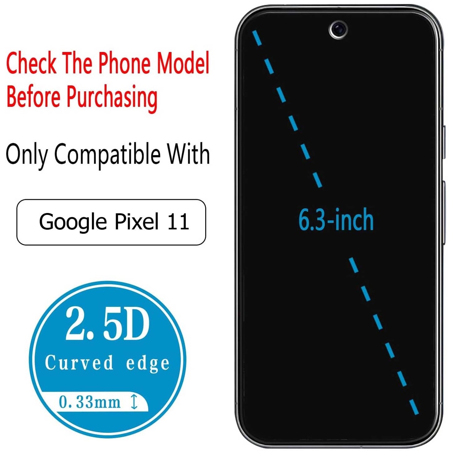 2 Pack Screen Protector Tempered Glass HD Clear Full Cover (Fingerprint Unlock)  9H Hardness  - ON2SP89 2450-2