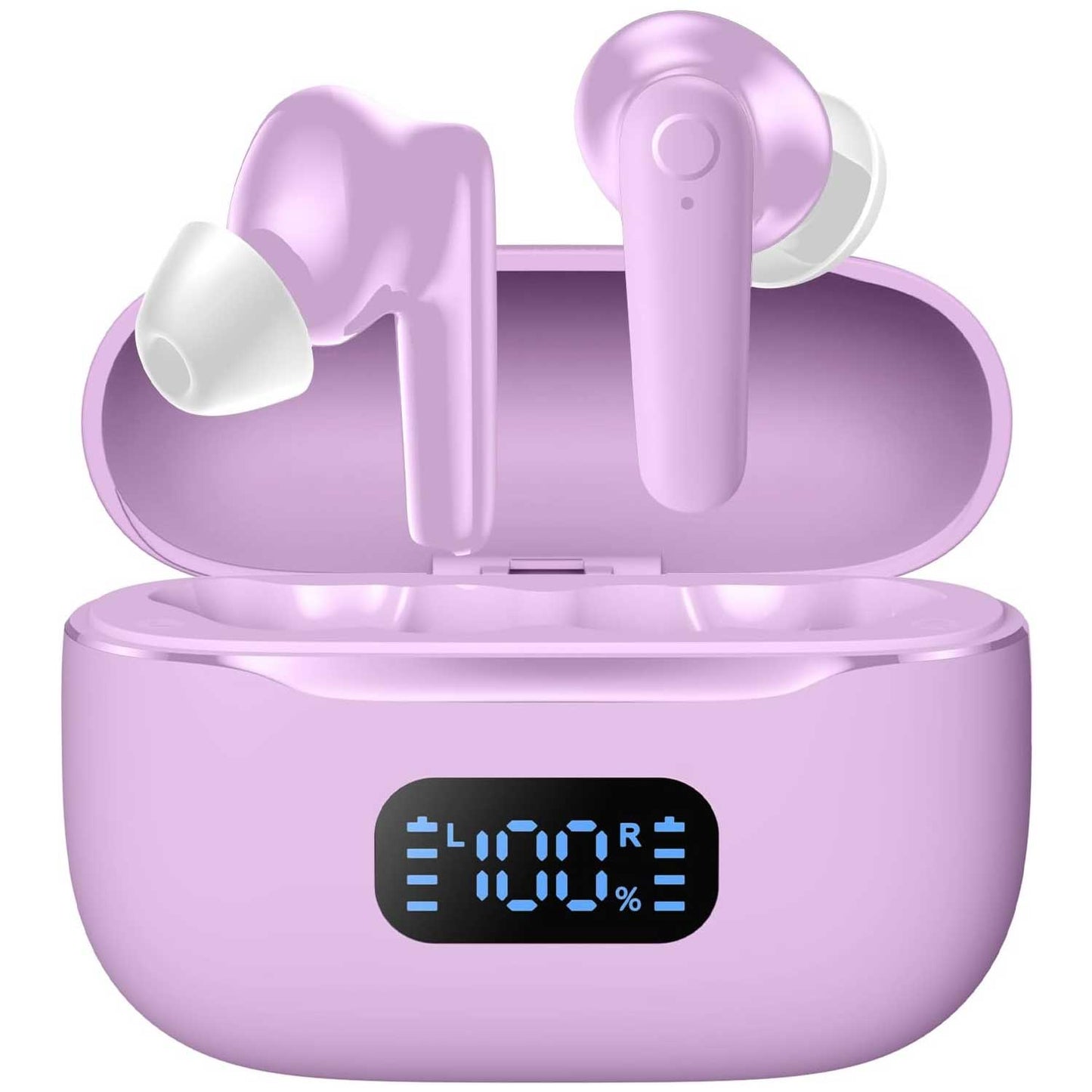Purple TWS Earphones Wireless Earbuds Headphone True Stereo Headset  - ONXW186 2535-1