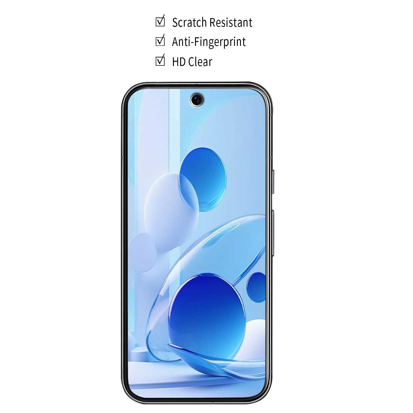 2 Pack Screen Protector Tempered Glass HD Clear Full Cover (Fingerprint Unlock)  9H Hardness  - ON2SP89 2450-3